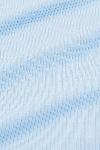Ribbed Infant Henley Set in Breeze
