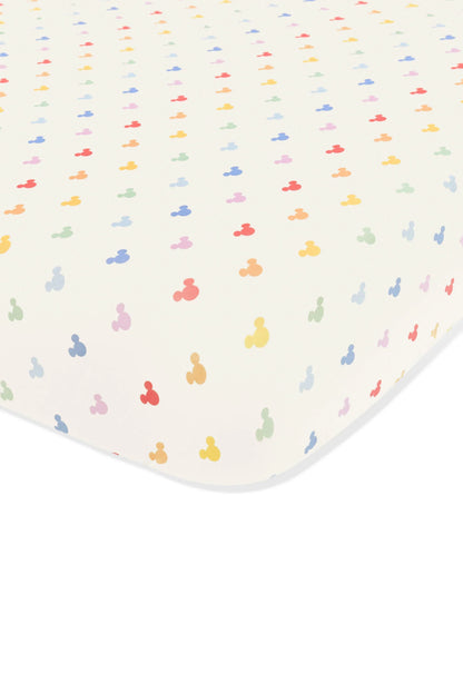 Crib Sheet in Pastel Mickey Mouse