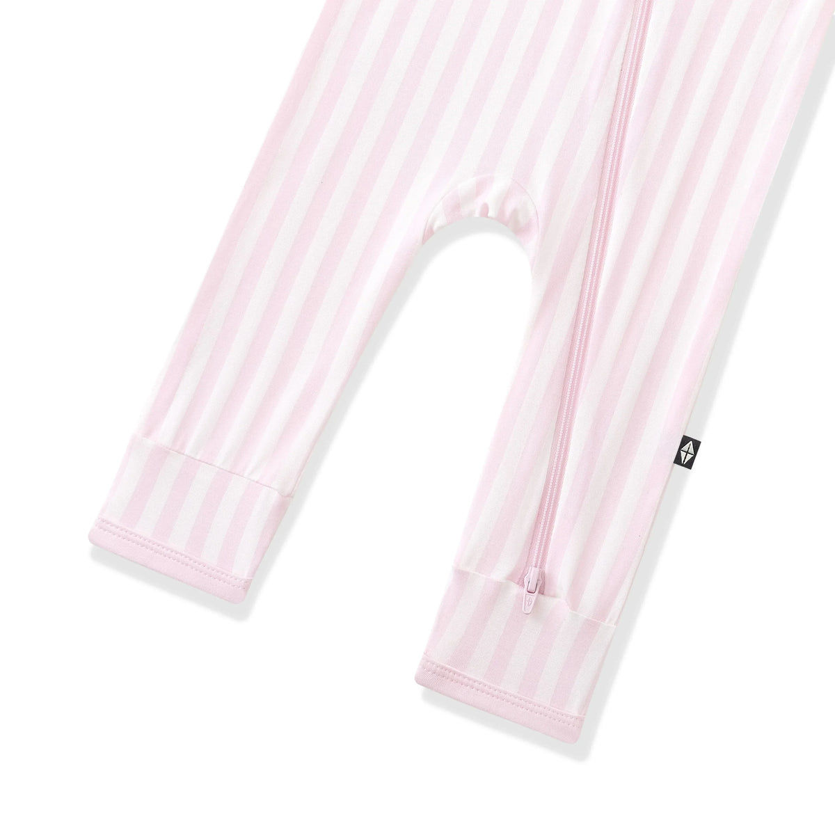 Zippered Romper in Small Sakura Stripe